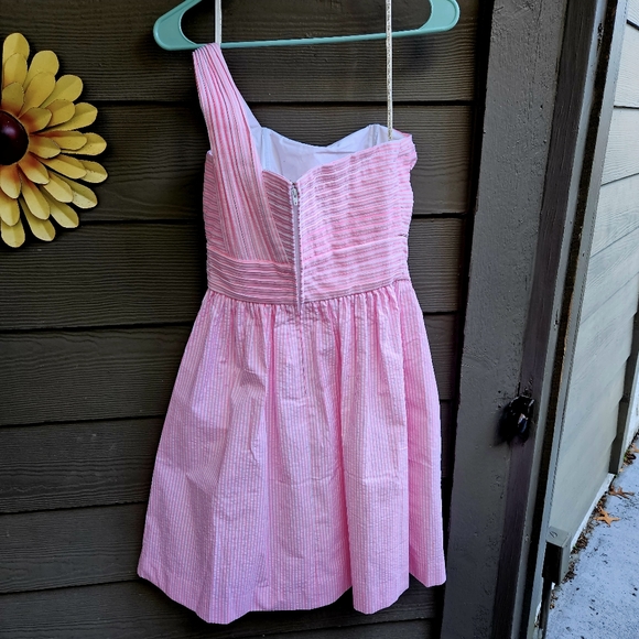 Lilly Pulitzer Pink Tropics Seersucker Addison Dress Size 0 NWT - Picture 3 of 10